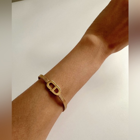 ✨CHRISTIAN DIOR Vintage CD Logo Chain Link Bracelet Gold - Picture 14 of 14